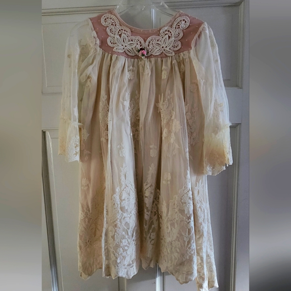 Beautiful Lace Dress with Lining by Frilly Frocks